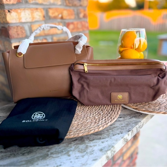 Bolvaint Tan Trapeze-Shape Delphine Bag - Picture 1 of 12
